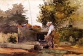 Au puits Winslow Homer aquarelle